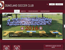 Tablet Screenshot of dunelandsoccer.org